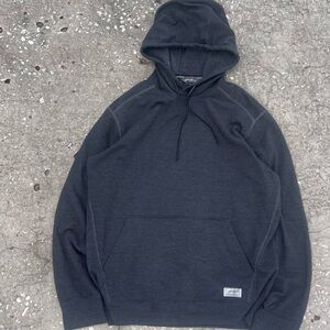 Men's Eddie Bauer Black Hooded Pullover Sweatshirt with kangaroo pouch